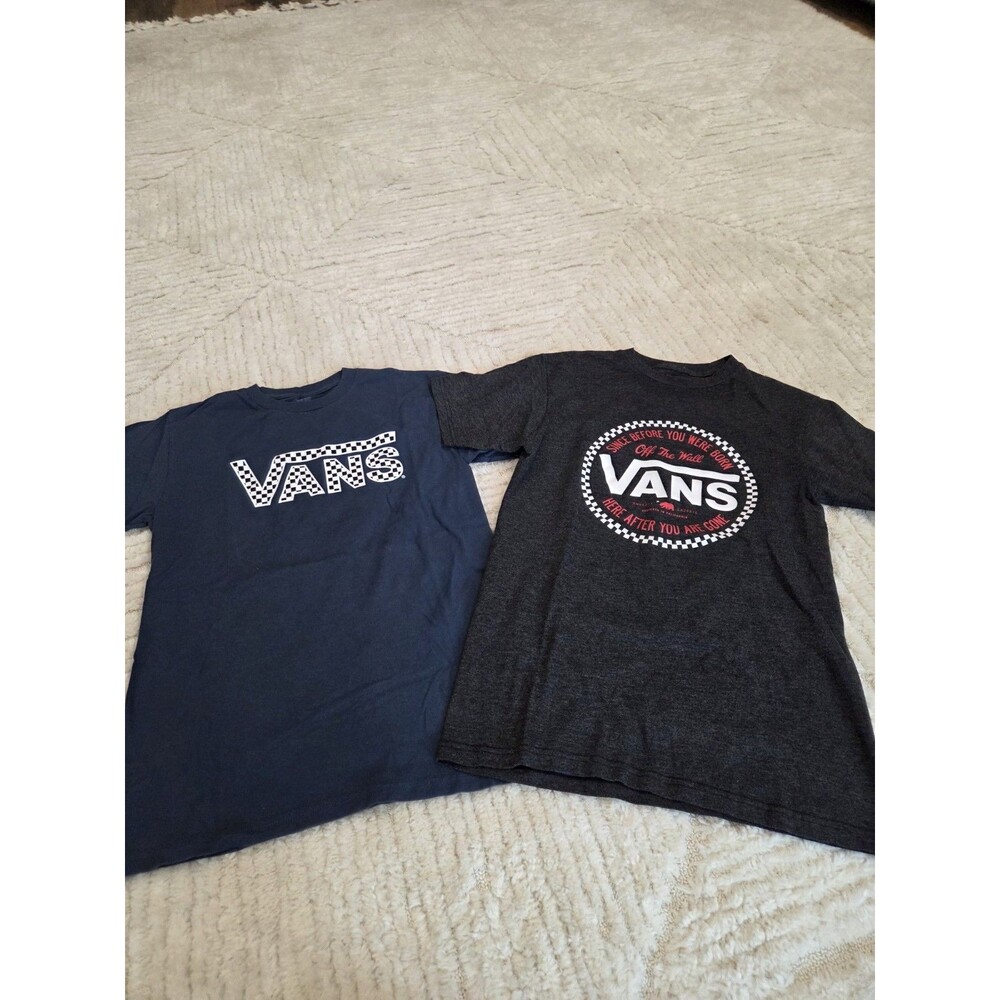 *Lot of 2* Vans Tees - Sz Men's Small - 1 Gray & 1 Blue - EUC B20